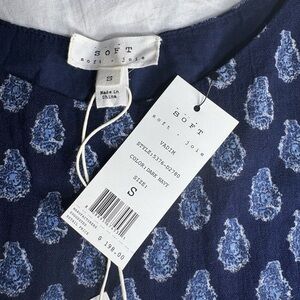 Soft Joie Dark Navy Patterned Mini Dress